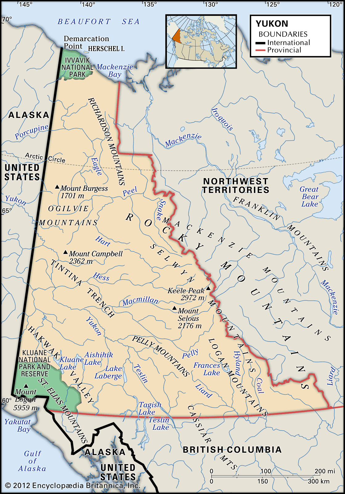 Map of Yukon